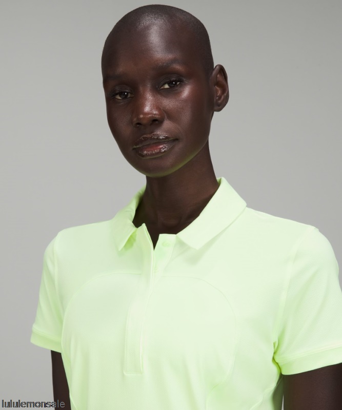 Lululemon Damen DELULU287 | Faded Zap Schnell Trocknendes Kurzarm-Poloshirt